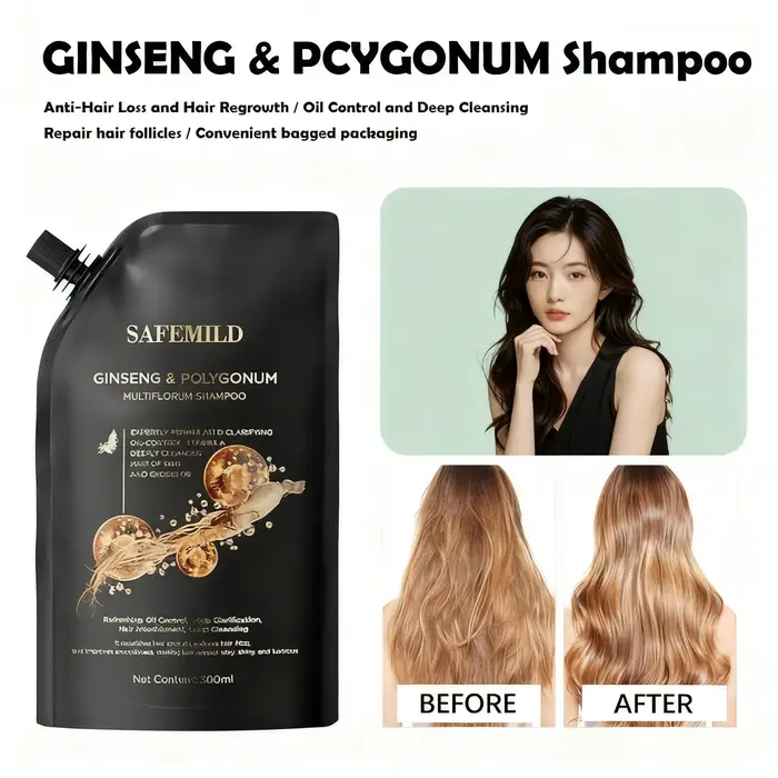 Shampoo au ginseng et au polygonum multiflorum