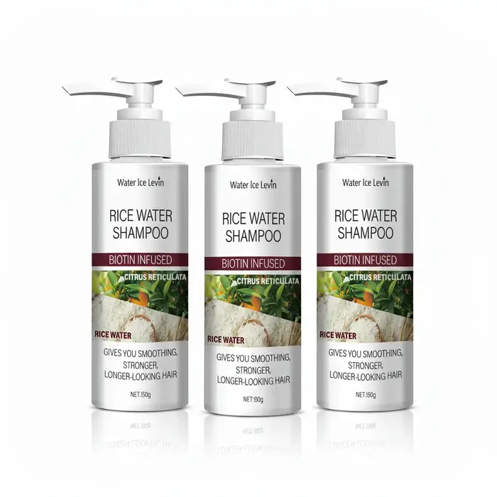 Shampoing à l'Eau de Riz à la Biotine et Kératine - Lissage et Renforcement