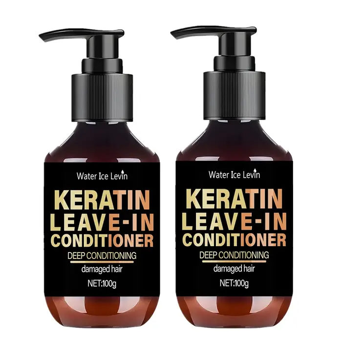 Après-shampooing sans rinçage à la kératine avec biotine et collagène – répare les cheveux endommagés pour une humidité