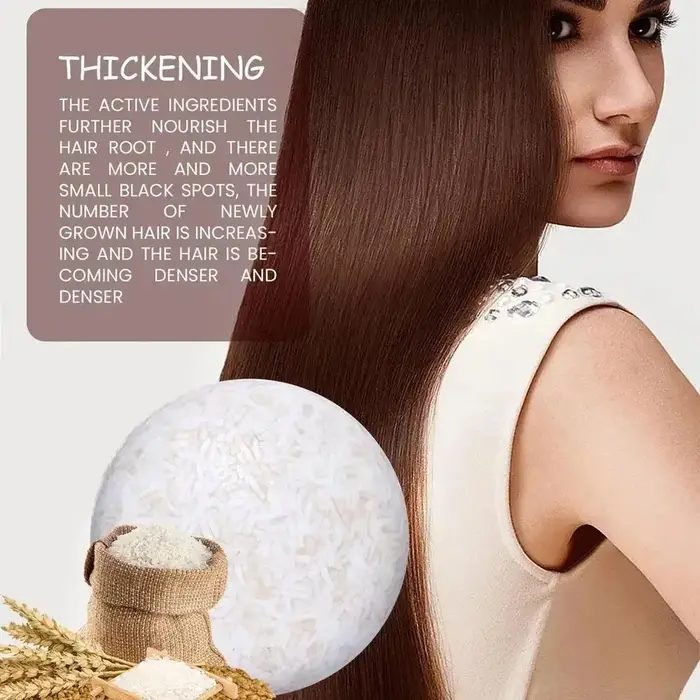 1/2/3 pièces riz biologique shampooing barre de savon nettoie sans huile conditionnement