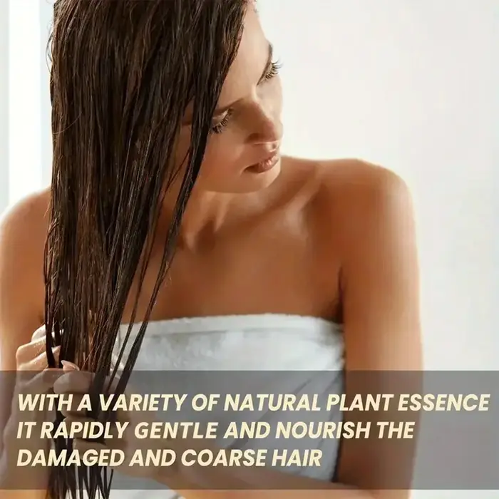Après-shampooing sans rinçage à la kératine avec biotine et collagène – répare les cheveux endommagés pour une humidité