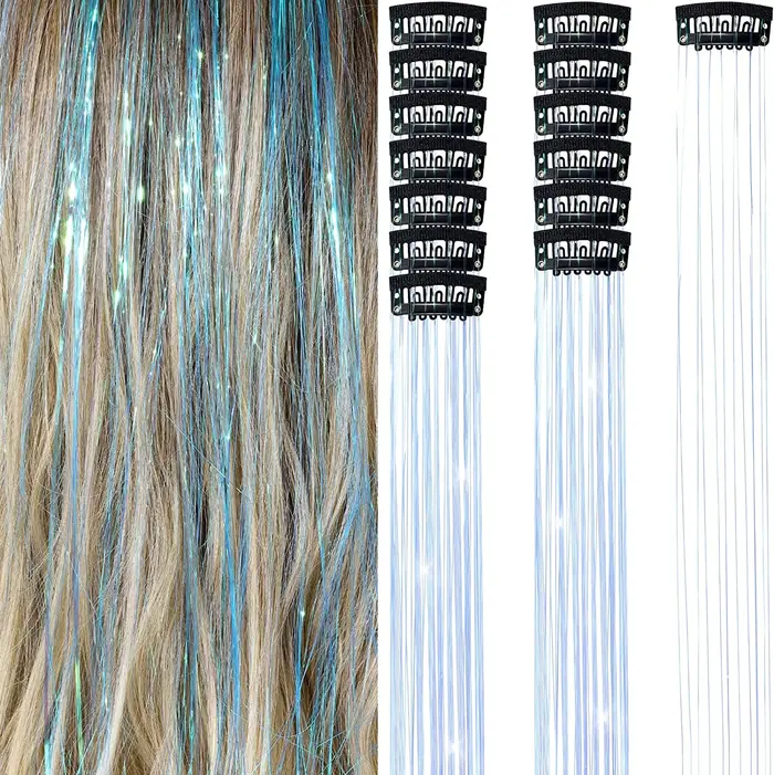 Extensions capillaires synthétiques brillantes pour femmes