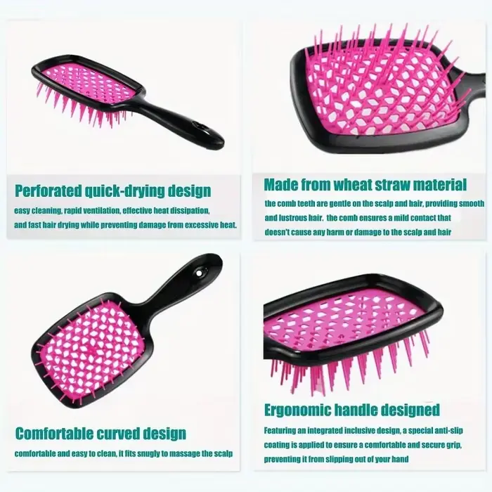 WANMEI coussin d'air peigne plastique Massage antistatique sec humide cheveux bouclés creux brosses