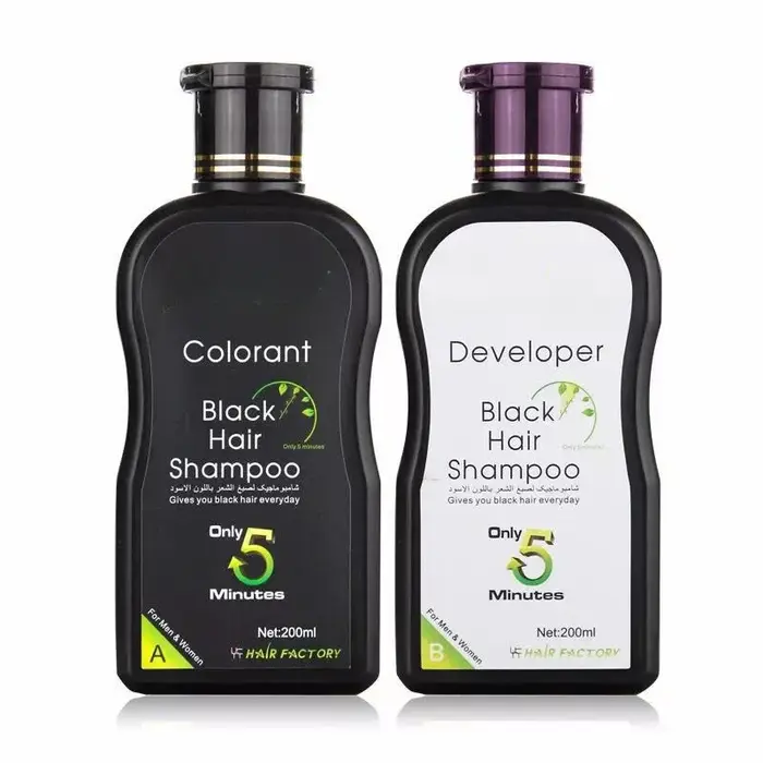 Dexe-Shampooing colorant pour cheveux noirs, coloration naturelle des cheveux, restauration rapide des cheveux noirs, turnant et traitement, 10 minutes