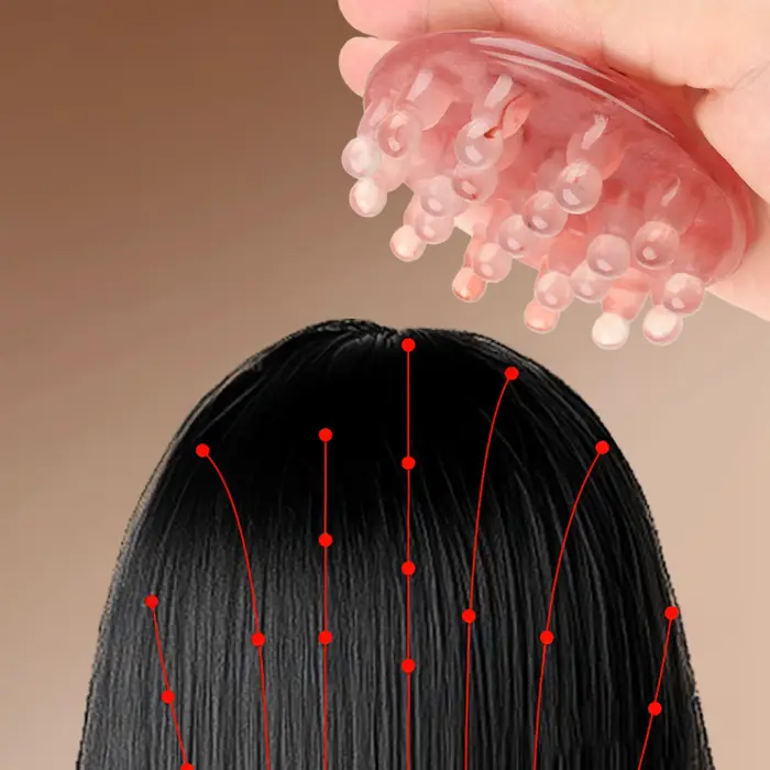 Peigne de Massage du cuir chevelu en résine