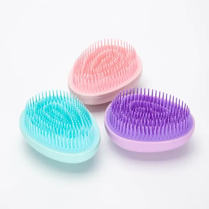 Mini brosse à cheveux ronde en forme d'œuf