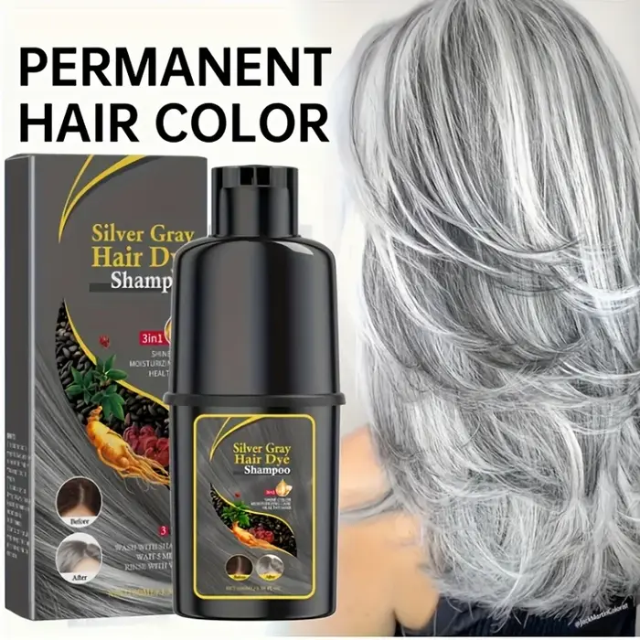 Shampoing de teinture pour cheveux gris argenté