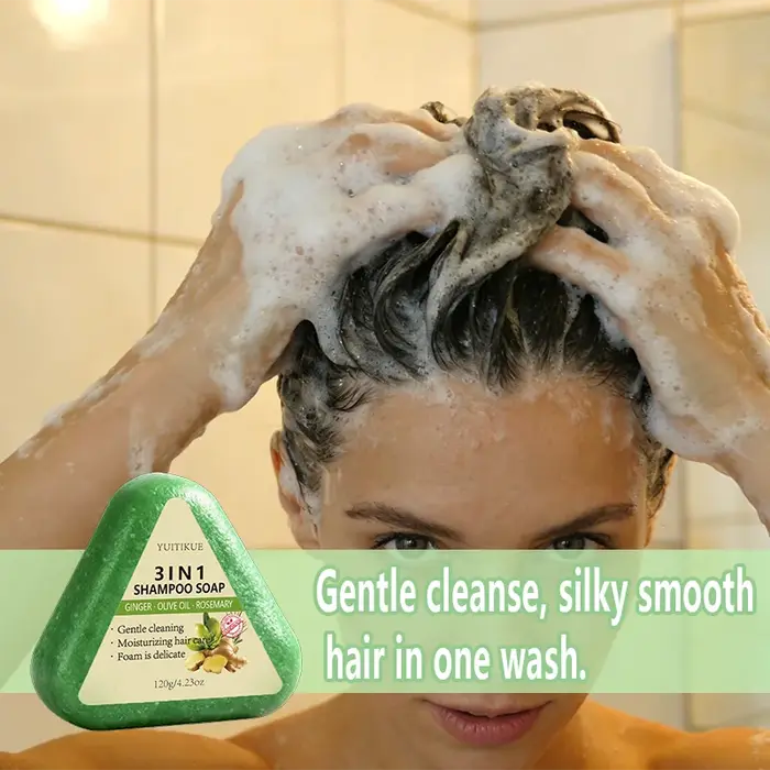 Savon Shampooing Solide 3-en-1 au Gingembre Yuitikue