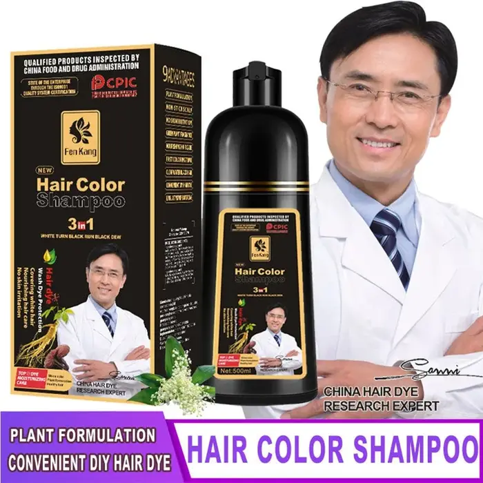 Shampoing noir pour lavage des cheveux