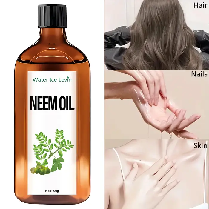 Huile de Neem pour Cheveux - Soin Hydratant Intense pour Cheveux Secs