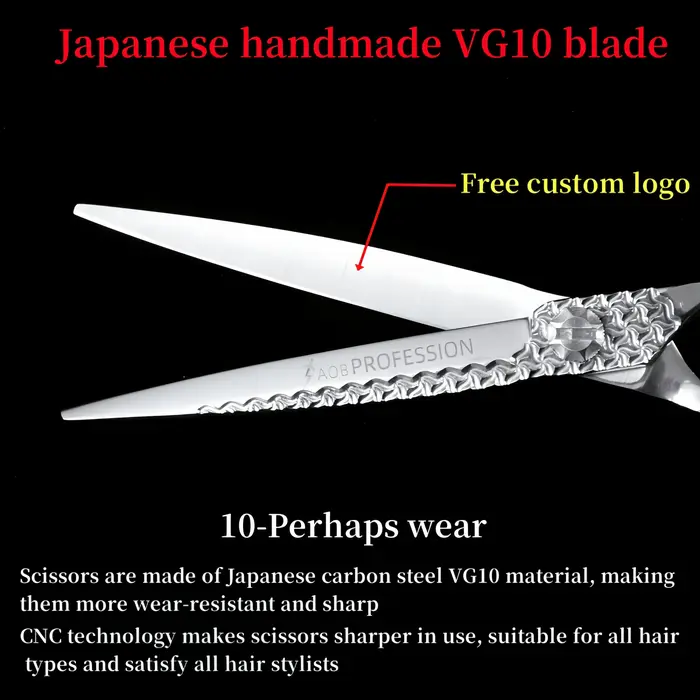 HISADA ciseaux de coiffeur ciseaux de coiffure de 7.0 pouces accessoires de barbier professionnels c