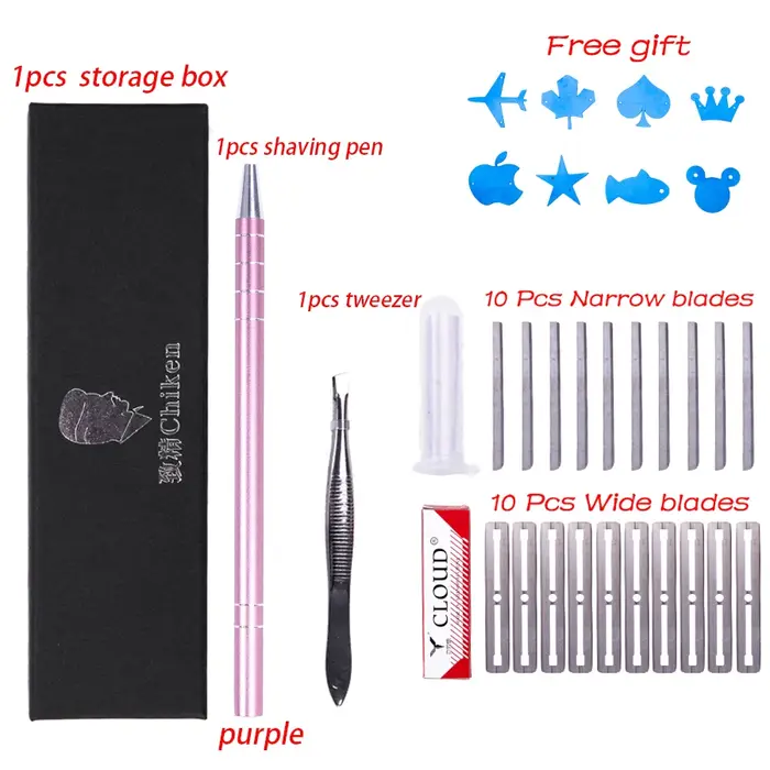 Stylo de gravure de rasoir de tatouage de cheveux pour la conception d'art