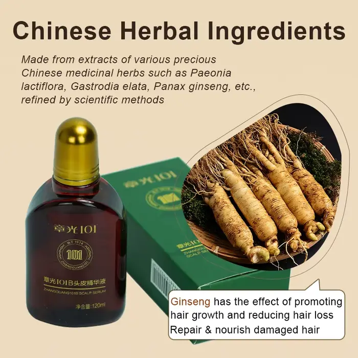 ZHANGGUANG-Essence de traitement de la croissance des cheveux, thérapie de médecine chinoise, anti-c