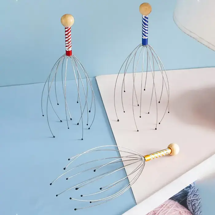 Masseur de cuir chevelu en silicone Octopus