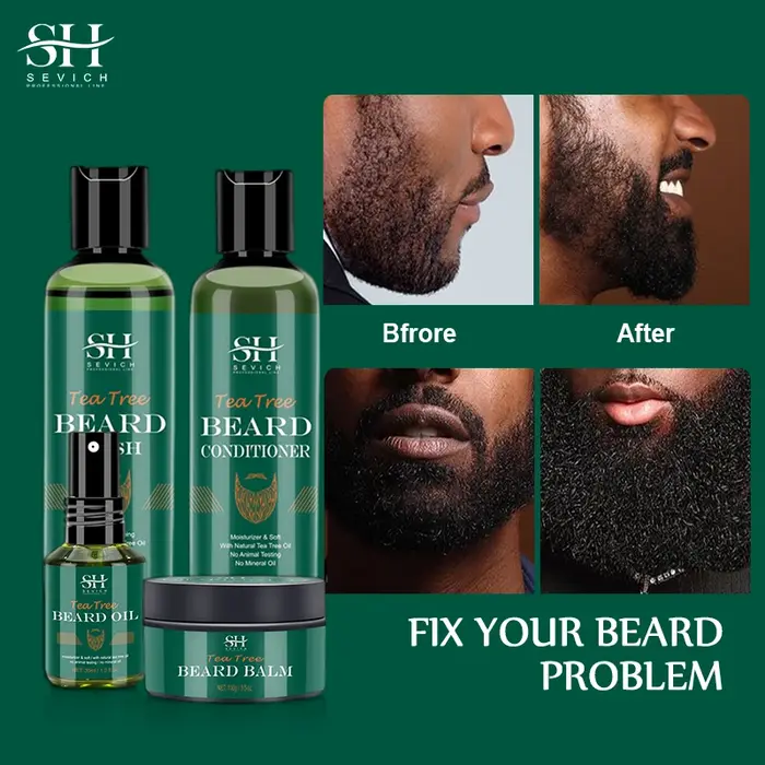 Priority-Soin de la Barbe pour Homme, Arbre à Thé, Croissance Rapide et Efficace, Peau Nettoyante Douce, Essence Douce