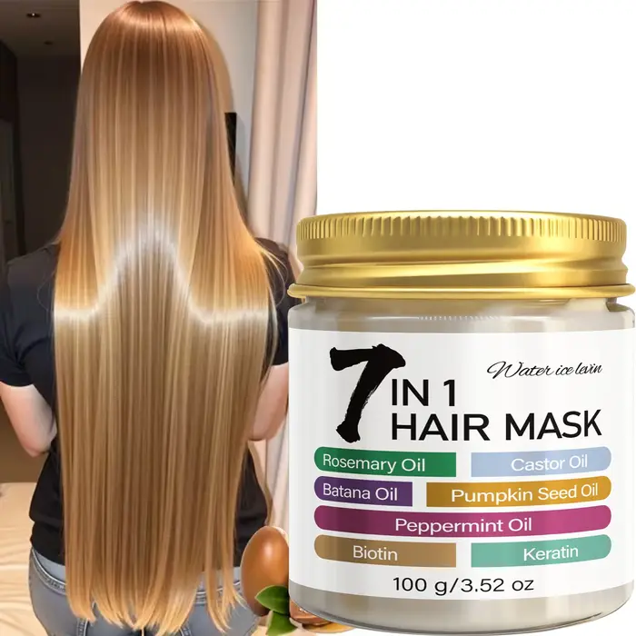 Masque Capillaire à l'Huile de Romarin et Huile de Ricin