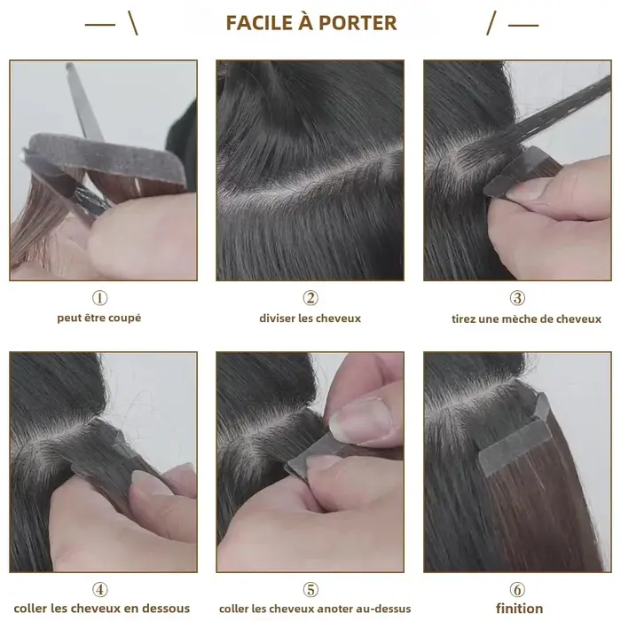 S-noilite 20 pièces bande dans les Extensions de cheveux