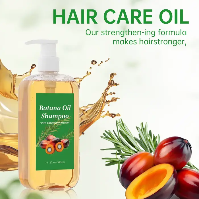 Shampoing à l'huile de Batana à l'extrait de romarin pour tous les types de cheveux | Prévenir la