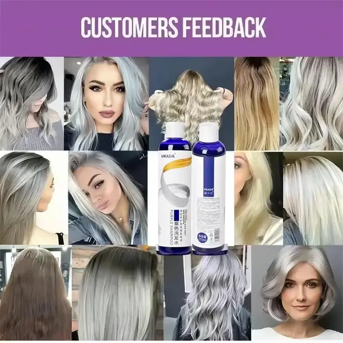 Shampoing de teinture capillaire fixateur de couleur pour couvrir les cheveux gris
