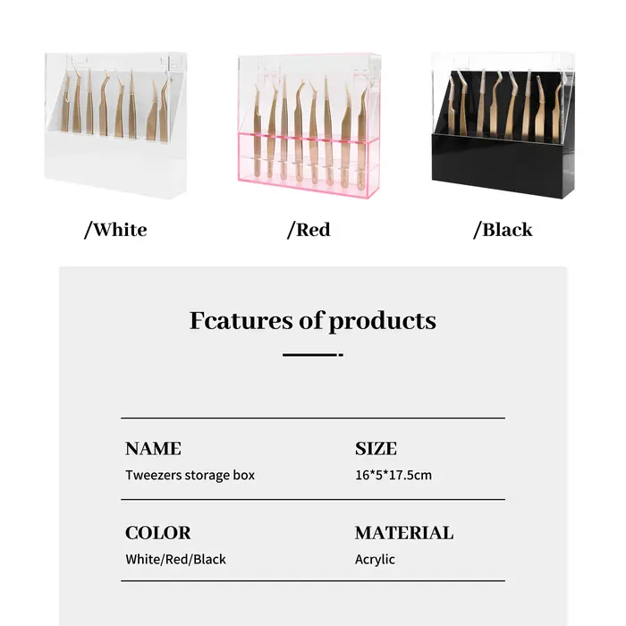 Boîte de rangement pour pincettes, support à 8 trous, outils de maquillage, rangement professionnel