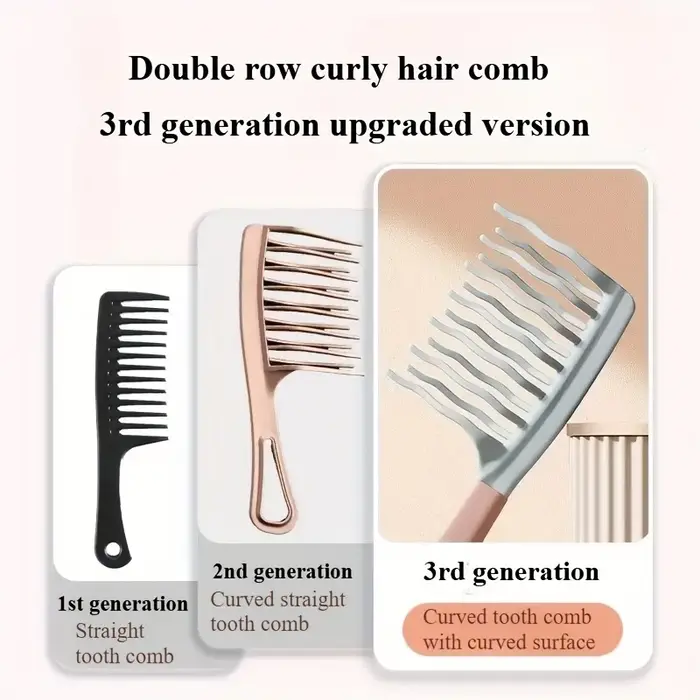 Peignes à cheveux à double dents larges