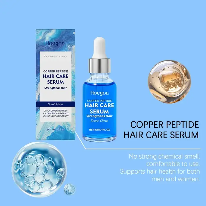 Sérum capillaire au cuivre et aux peptides pour la croissance des cheveux