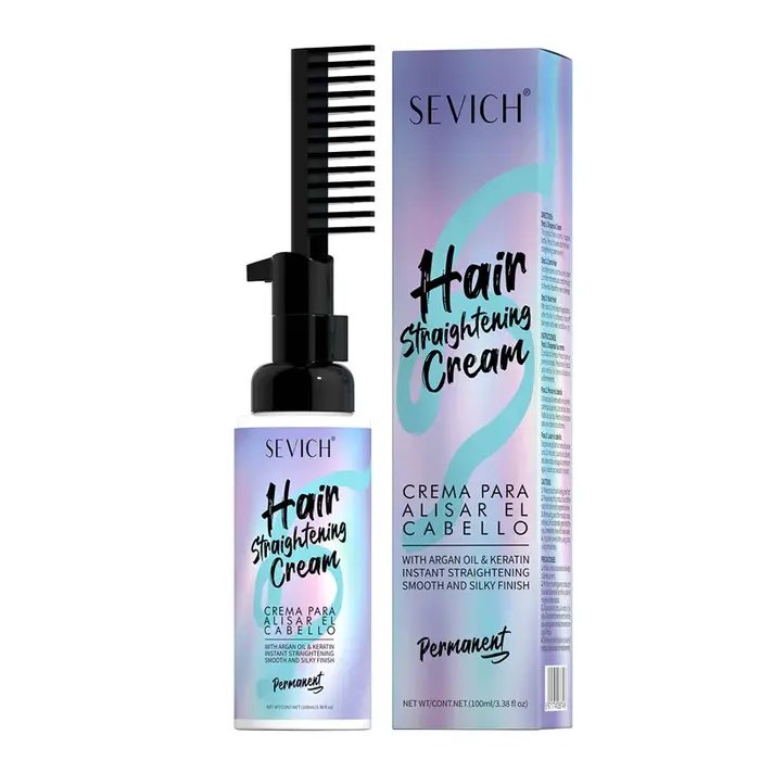 Crème lissante pour cheveux à la kératine avec peigne 100ml Répare
