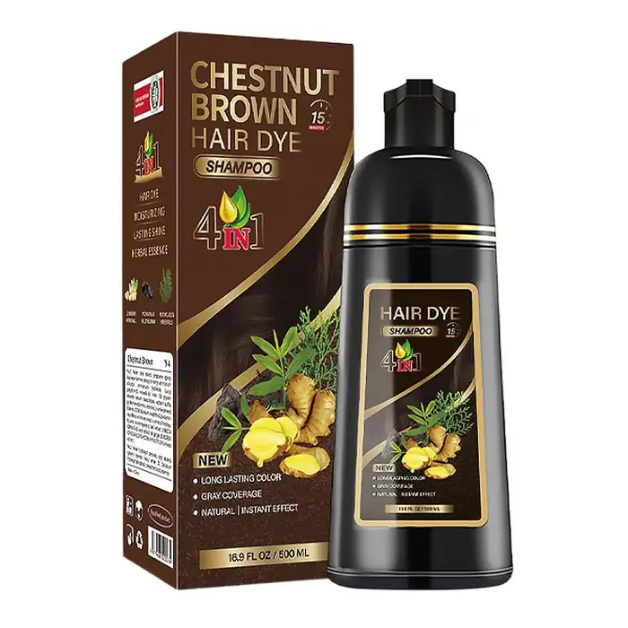 Shampoo colorant pour cheveux brun foncé