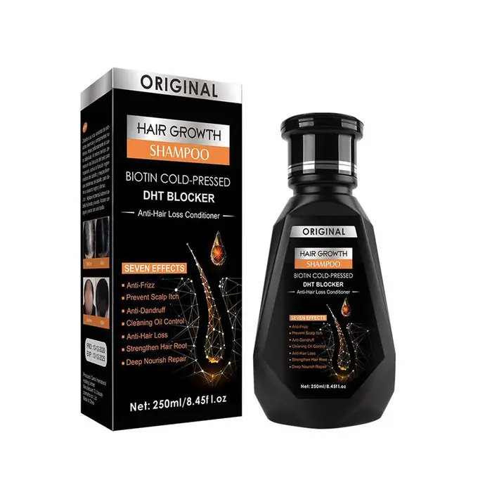 Shampoing à la biotine de 250 ml pour la croissance des cheveux et les cheveux amincissants – Shampo