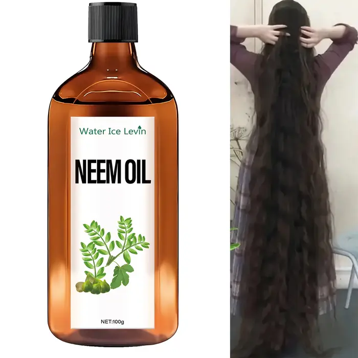 Huile de Neem pour Cheveux - Soin Hydratant Intense pour Cheveux Secs