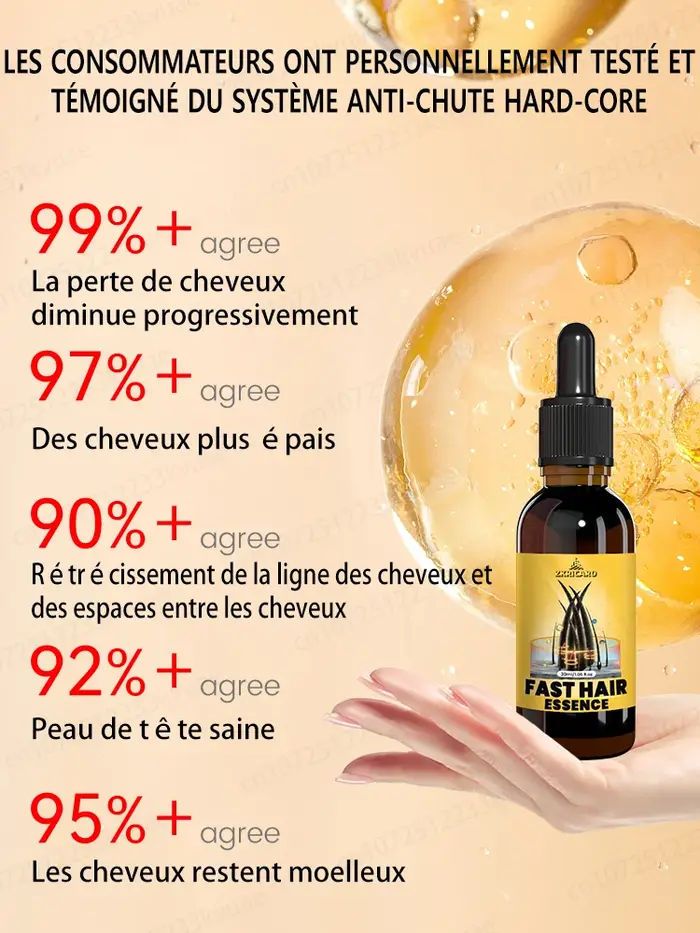 Le cuir chevelu était entièrement nourri