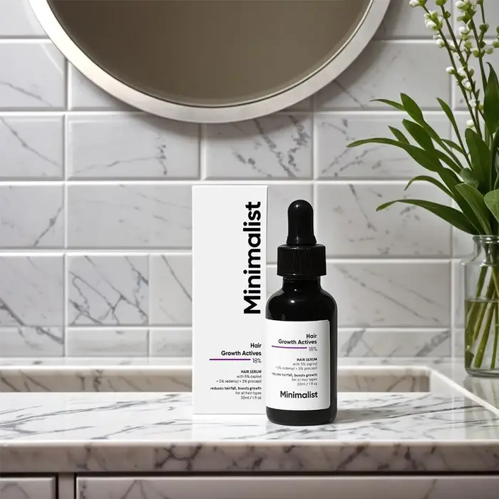 Sérum de croissance minimaliste pour cheveux épais