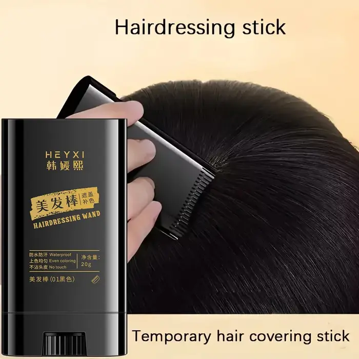 Bâton de teinture capillaire imperméable – couvre rapidement le gris