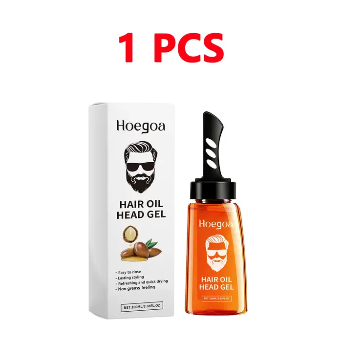 Gel et cire coiffante 2-en-1 avec peigne pour hommes, tenue ultra forte, séchage rapide, résistant à