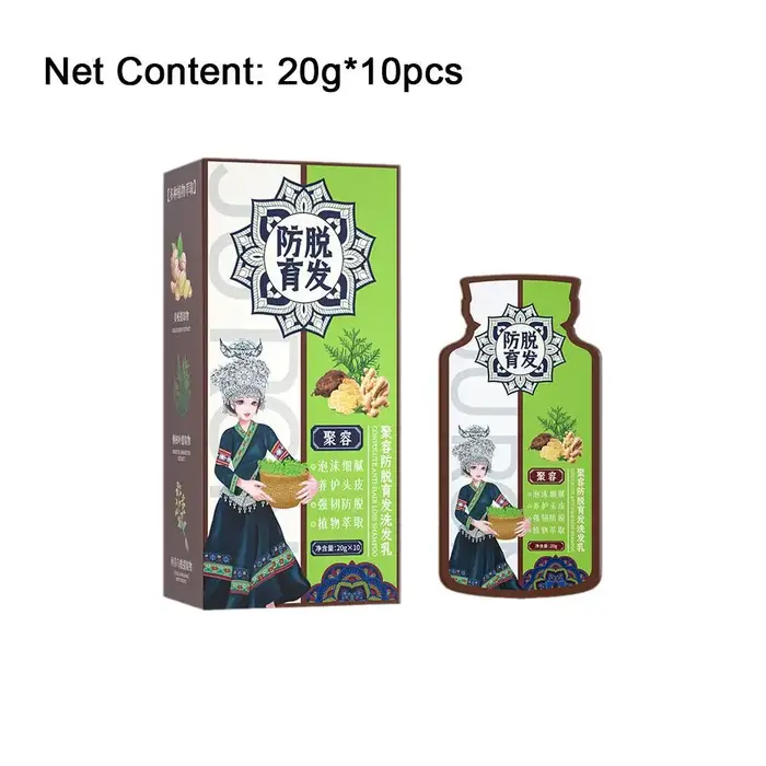 Shampoing au gingembre Polygonum Multiflorum, soin capillaire, alimentation en profondeur, réparateu