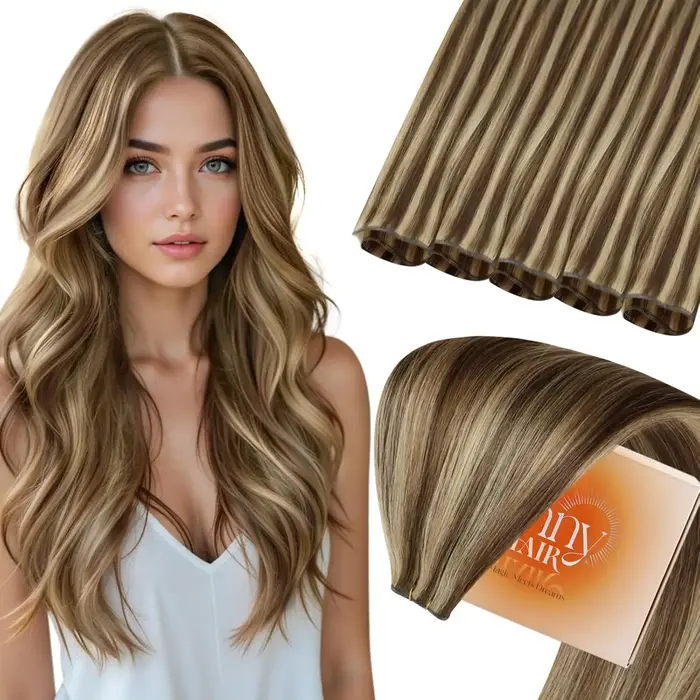 Ve Sunny Hair Trame Extensions de cheveux vrais cheveux humains coudre en génie Extensions de cheveu