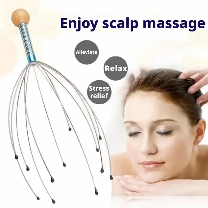 Masseur de cuir chevelu en silicone Octopus