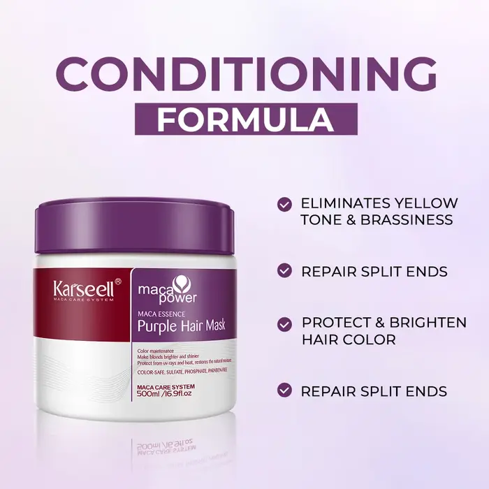 Karseell – masque capillaire violet professionnel