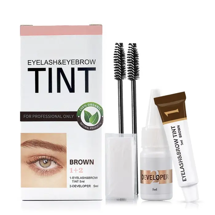 Kit de teinte pour cils et sourcils, imperméable, 15 minutes, teinture rapide, améliore la teinture 