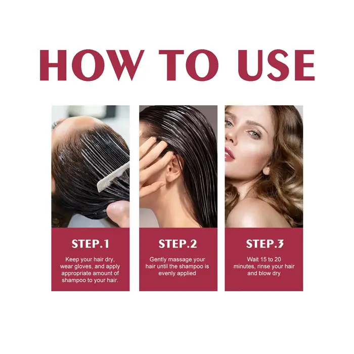 Shampoing 3 en 1 pour teinture capillaire