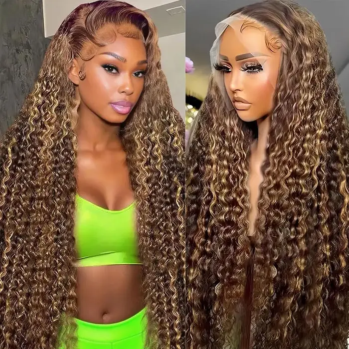 Perruques de cheveux humains avant de dentelle droite colorée