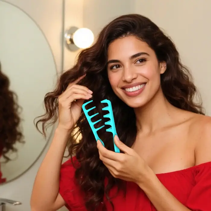 Peigne à dents larges, pour cheveux bouclés, outil de volumisation pour le Volume et le toilettage, 