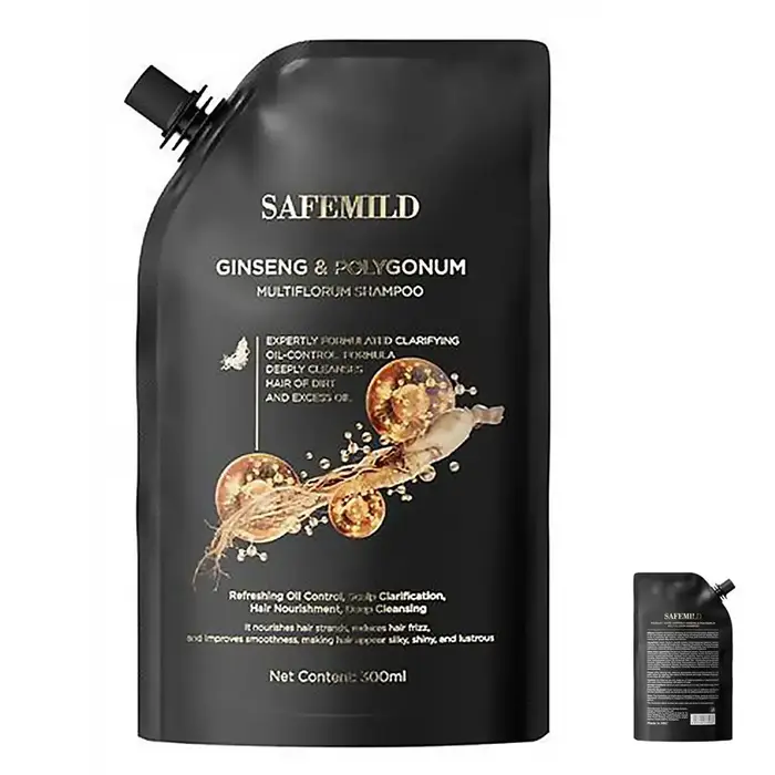 Shampooing pour la croissance des cheveux au ginseng et au polygonum multiflorum, nettoyage en profo