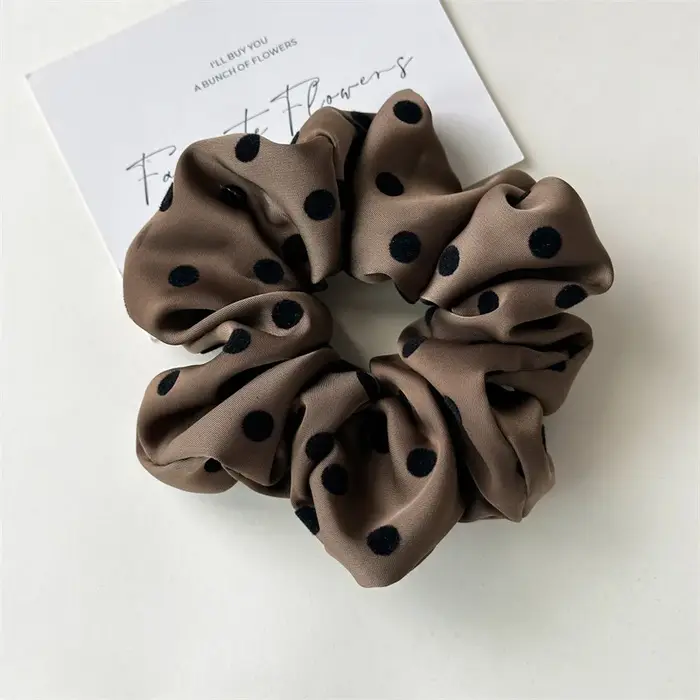 Chouchous en Satin simples pour femmes coréennes, bandeau à pointe ondulée pour filles, support queue de cheval, bandes en caoutchouc, attaches pour cheveux, accessoires pour cheveux