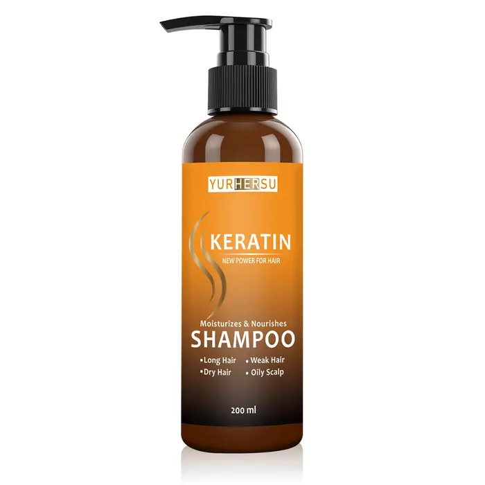 Shampoing à la kératine pour cheveux abîmés - Répare la casse, lisse les frisottis et restaure la br