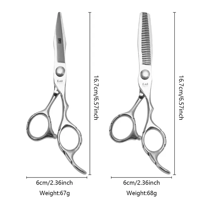 Ciseaux de coupe de cheveux professionnels-cisailles en acier inoxydable de 6 pouces pour outils de