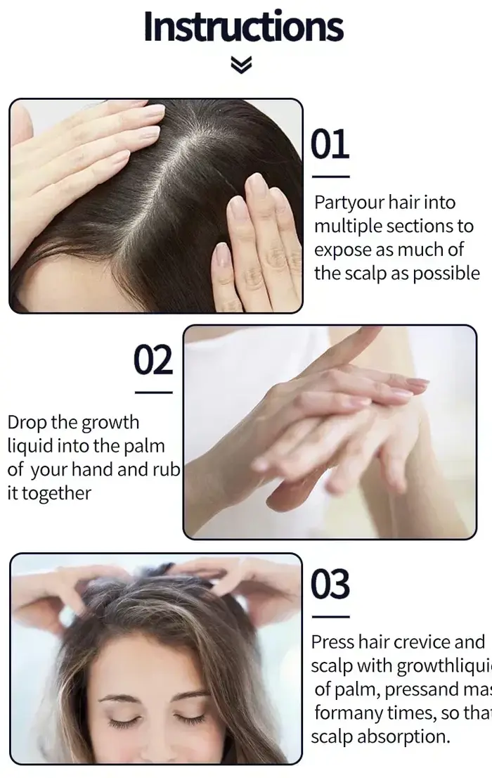 Huile de croissance des cheveux endommagés pour hommes et femmes