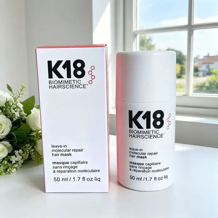 Best-seller K18 Masque capillaire réparateur moléculaire à la kératine 2-en-1 sans rinçage, adoucit,