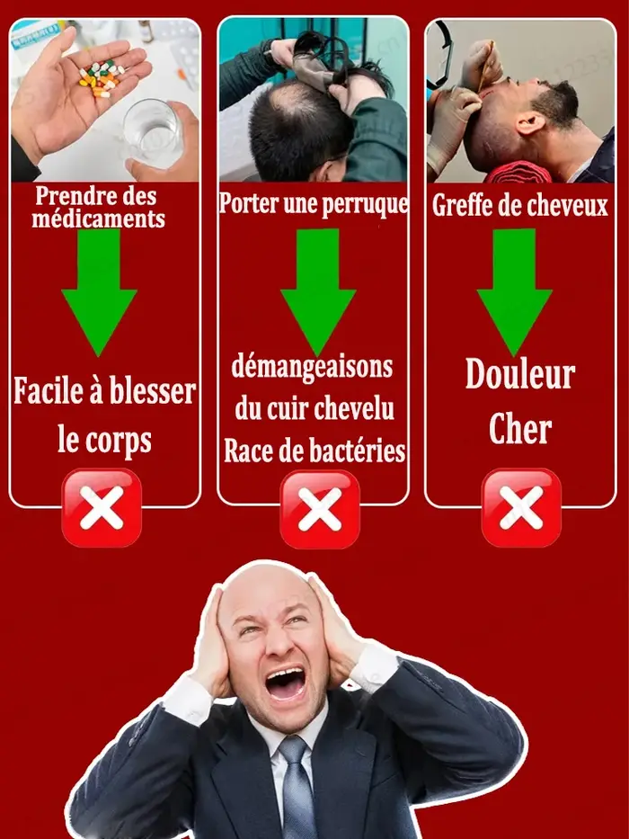 Le cuir chevelu était entièrement nourri