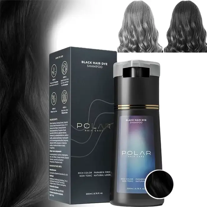 Shampoing de teinture capillaire pour cheveux gris pour femmes et hommes